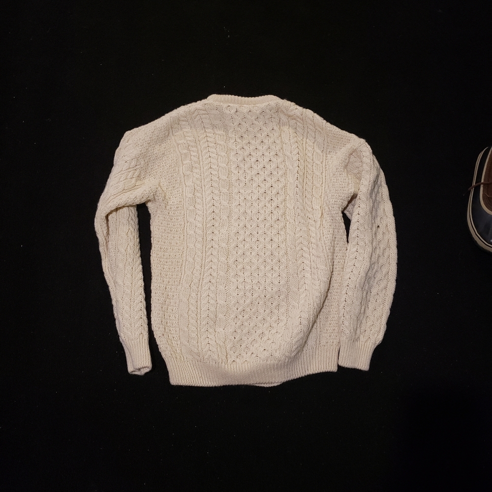Fisherman knit wool sweater